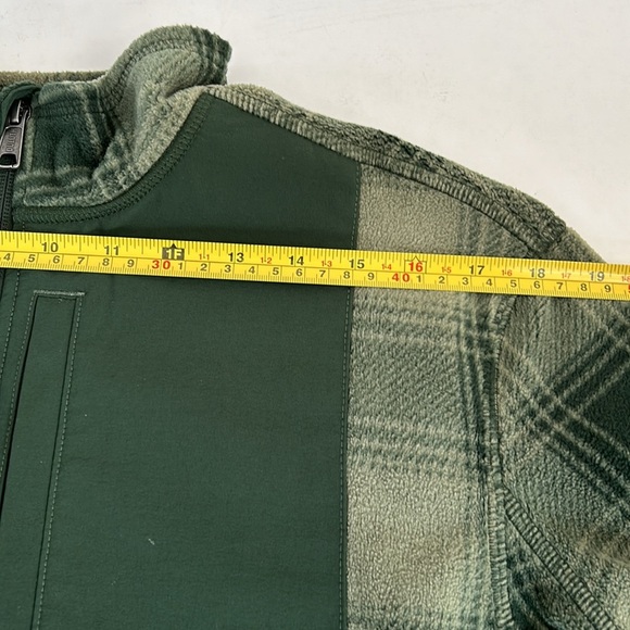 Duluth Trading Co green relaxed fit checkpoint fleece mock neck zip pullover - Picture 12 of 16